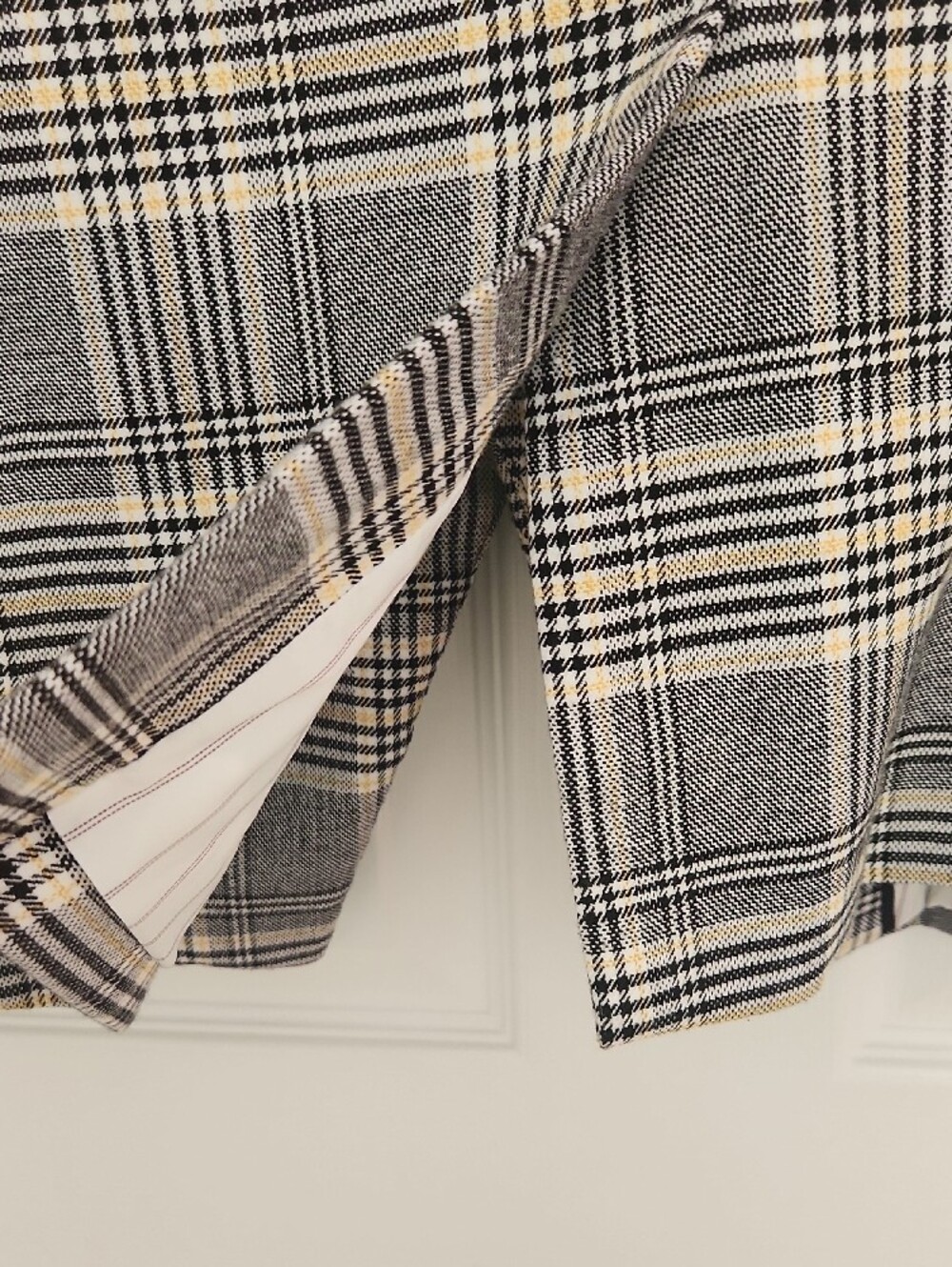 Preppy Office Work School Interview Formal Banana Republic Gray Plaid Blazer - Picture 8 of 14